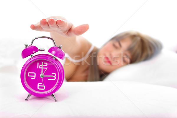 Turning off the alarm Stock photo © kalozzolak