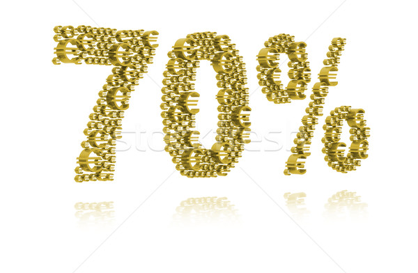 3D Illustration of seventy percent Stock photo © kalozzolak