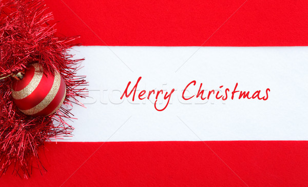 Noël rouge blanche carte de vœux ornements [[stock_photo]] © kalozzolak