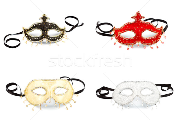 Venise masque collage quatre masques blanche [[stock_photo]] © kalozzolak