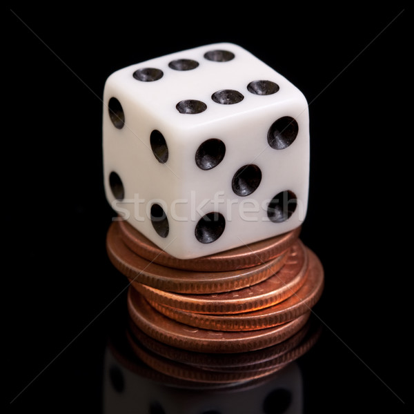 Dice and coins Stock photo © kalozzolak