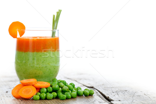 Smoothie verde cenoura verde vida saudável beber Foto stock © kalozzolak