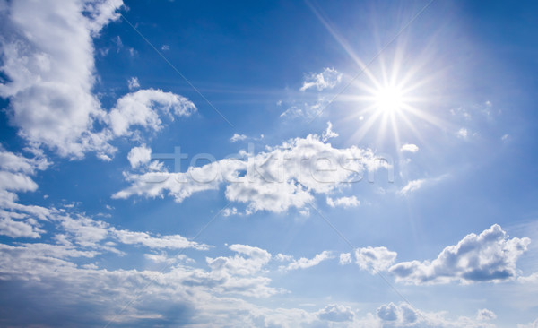 Kék napos égbolt panoráma nap kék ég Stock fotó © kalozzolak