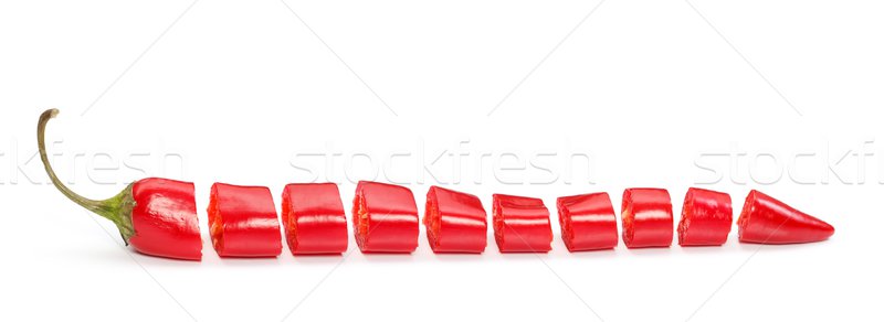 Chili gehakt Rood peper witte Stockfoto © kalozzolak
