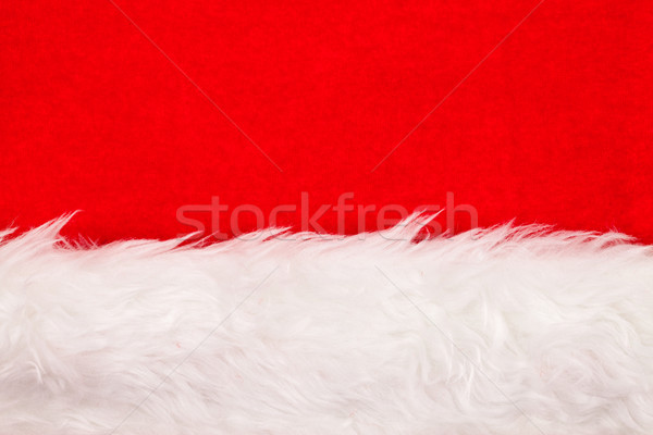 Red velvet background with white fluffy border Stock photo © kalozzolak