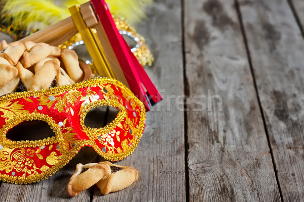 Foto stock: Cookies · orejas · carnaval · máscaras · celebración · vacaciones