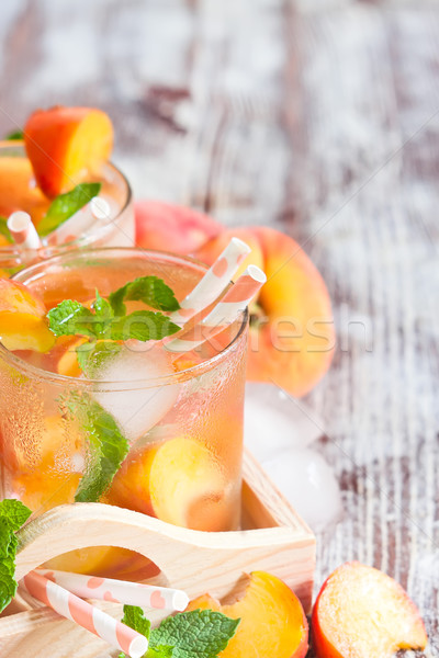 Stock photo: Peach lemonade background