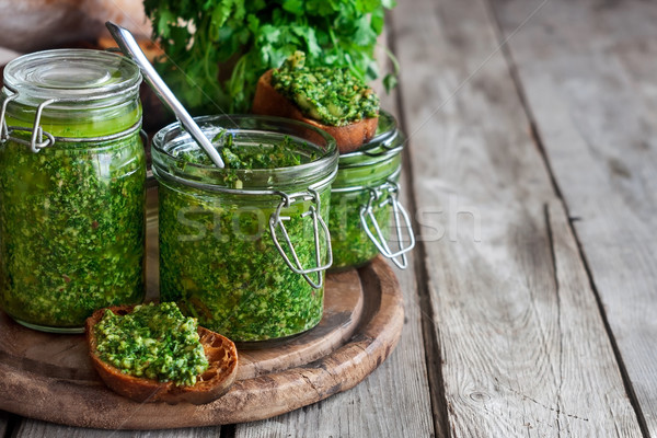 Cilantro pesto background Stock photo © Karaidel