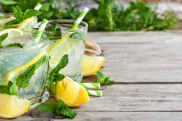 Chilled mint lemonade background Stock photo © Karaidel