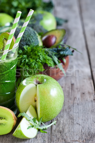 Groene smoothie ruw groenten Stockfoto © Karaidel