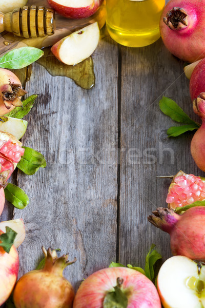 Semboller elma nar bal tatil yılbaşı Stok fotoğraf © Karaidel