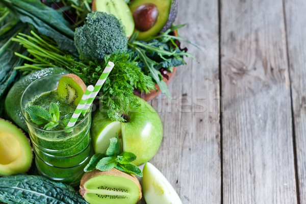 Green smoothie background Stock photo © Karaidel