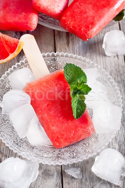 Red grapefruit popsicle Stock photo © Karaidel