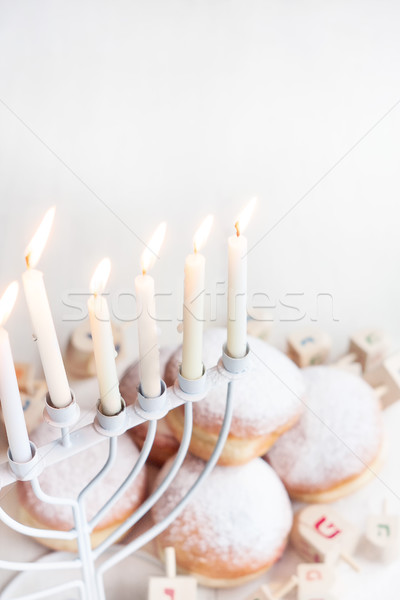 Jewish holiday Hannukah background Stock photo © Karaidel