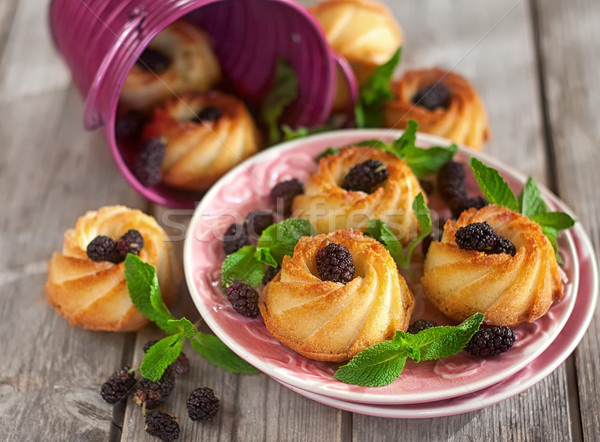 Cakes with mulberry Stock photo © Karaidel