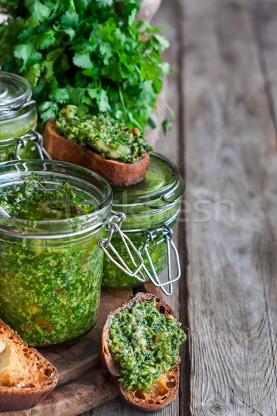 Cilantro pesto background Stock photo © Karaidel