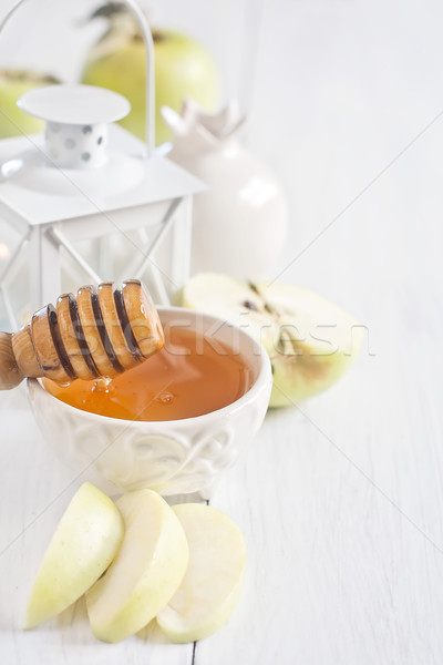 Apple and honey background Stock photo © Karaidel