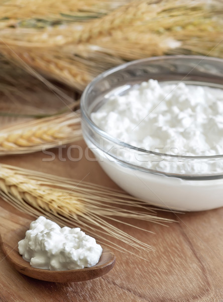 Cottage cheese and grains Stock photo © Karaidel