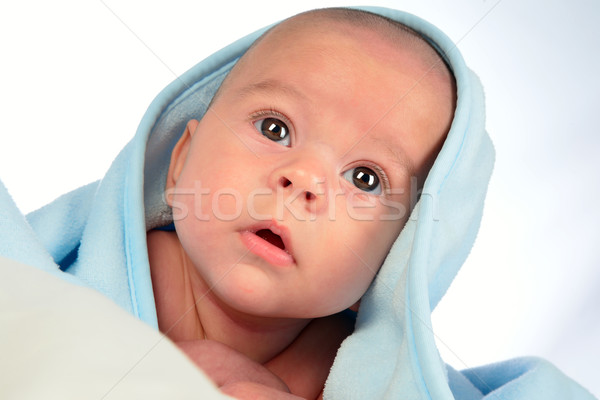 Recém-nascido bebê coberto macio cobertor Foto stock © karammiri
