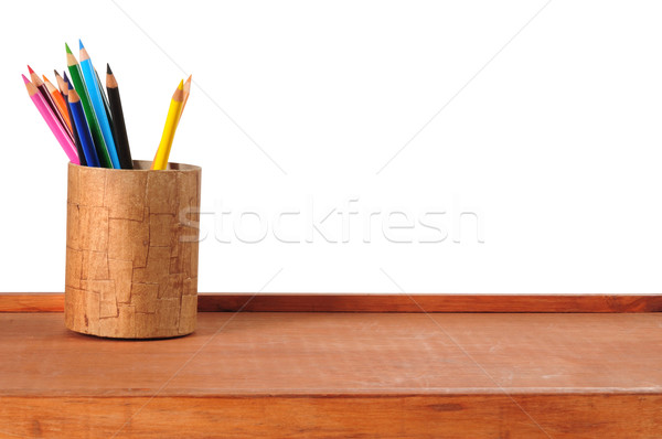Szín ceruzák rajz festék háttér művészet Stock fotó © karammiri