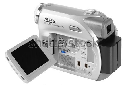 Videocamera piccolo isolato bianco film tecnologia Foto d'archivio © karammiri