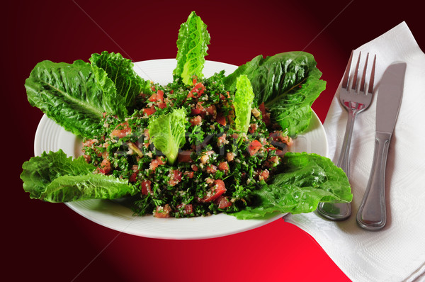Oriente médio cozinha salada fresco ingredientes verde Foto stock © karammiri