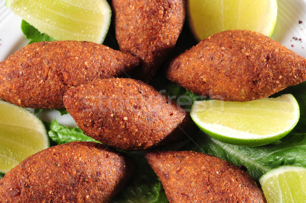árabe comida fresco ingredientes verde frango Foto stock © karammiri