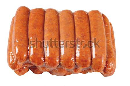 Wurst isoliert ungesundes Essen Kunststoff Tasche Objekte Stock foto © karammiri