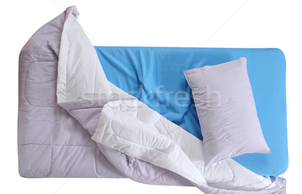 Zdjęcia stock: Bed · odizolowany · miękkie · poduszki · tekstury · tle
