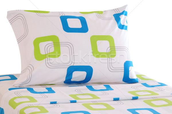 Bett isoliert weichen Kissen Textur Hintergrund Stock foto © karammiri