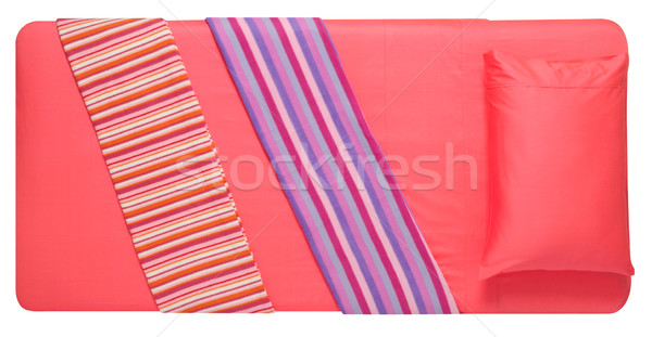 Bett isoliert weichen Kissen Textur Hintergrund Stock foto © karammiri