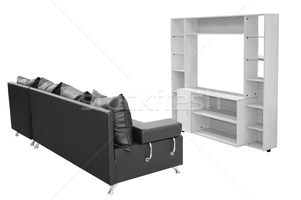 Woonkamer meubels sofa huishouden objecten stoel Stockfoto © karammiri