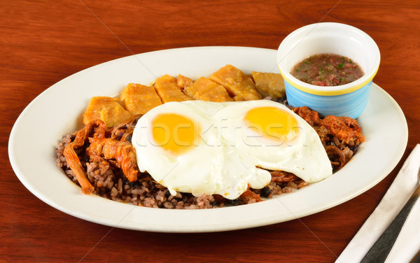 Cozinha típico preparado comida queijo carne Foto stock © karammiri