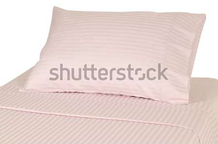 Foto stock: Cama · cubierto · suave · almohada · fondo