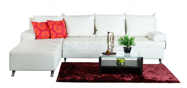 Nappali nappali tárgyak kanapé háztartás dekoráció Stock fotó © karammiri