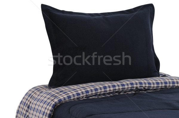 Cama cubierto suave almohada fondo Foto stock © karammiri