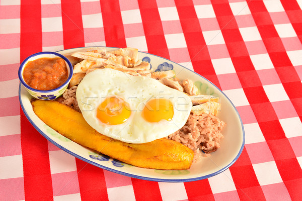 Colombian cuisine. Bandeja paisa. Stock photo © karammiri