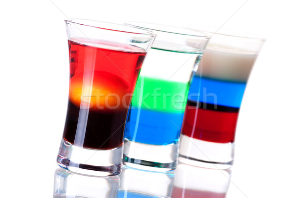 Shot cocktail collection: Morning, Anabolic and Russian Flag Stock photo © karandaev