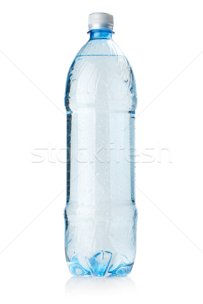 бутылку соды фляга воды капли воды изолированный Сток-фото © karandaev