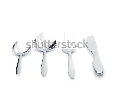 Silverware or flatware set of fork, spoons and knife Stock photo © karandaev