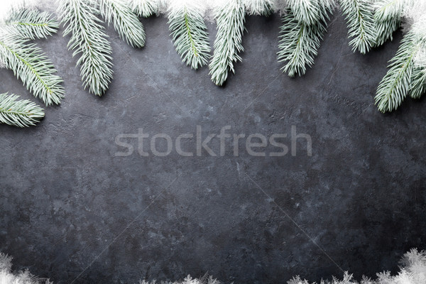 Christmas background with fir tree Stock photo © karandaev