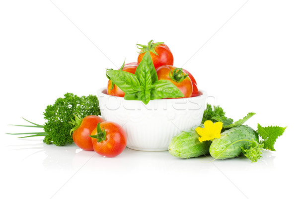 Ripe vegetables and herbs Stock photo © karandaev