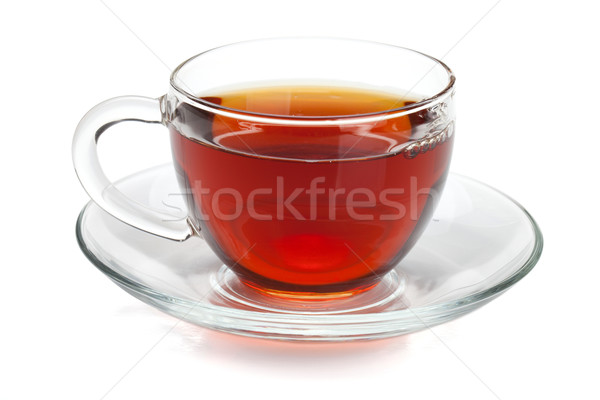 Black tea in glass cup Stock photo © karandaev