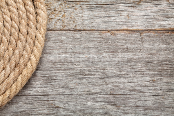 Stock photo: Roll of ship rope