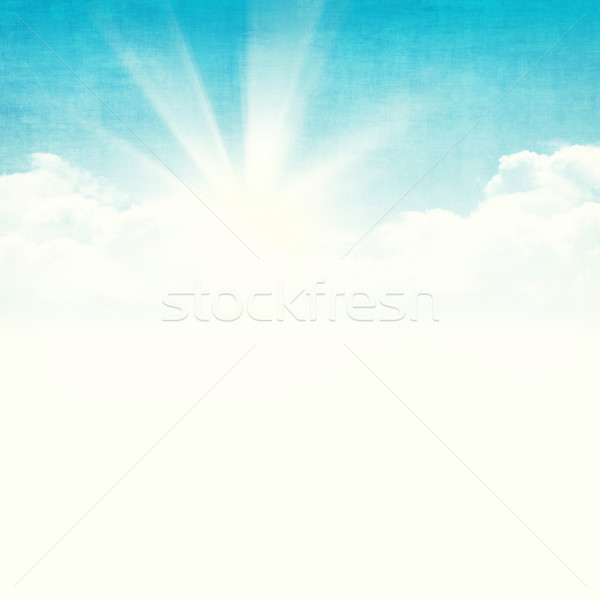 Foto stock: Grunge · abstrato · céu · azul · ensolarado · textura