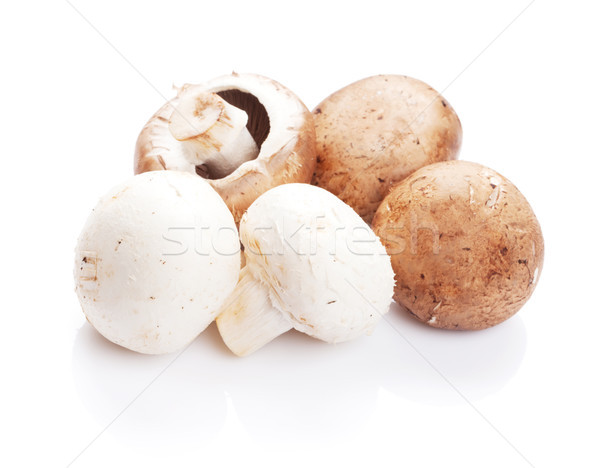 шампиньон грибы изолированный белый продовольствие гриб Сток-фото © karandaev