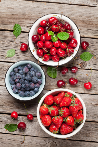Fresh summer berries Stock photo © karandaev