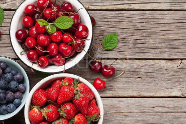 Fresh summer berries Stock photo © karandaev