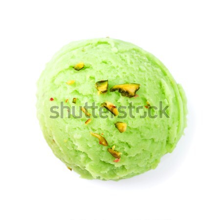Pistachio Ice cream scoop Stock photo © karandaev
