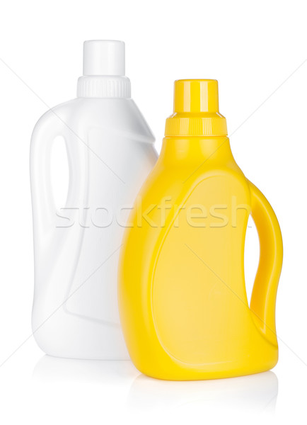 Plastikowe butelek produktów czyszczących odizolowany biały domu Zdjęcia stock © karandaev
